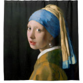 Rideaux De Douche Une fille avec une perle, Johannes Vermeer (Devant)