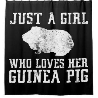Rideaux De Douche Une Fille Qui Aime Ses Cochons De Guinée Cadeaux A