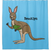 Rideaux De Douche Une jolie illustration de kangourou australien (Devant)