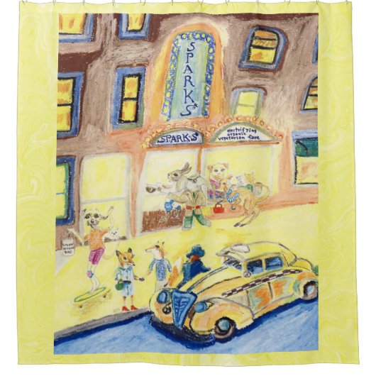 Rideaux De Douche Une nuit en ville (Devant)