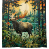 Rideaux De Douche Une Oie Dans La Forêt Boréale (Devant)