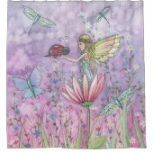 Rideaux De Douche Une Rencontre Conviviale Fairy Ladybug Art (Devant)