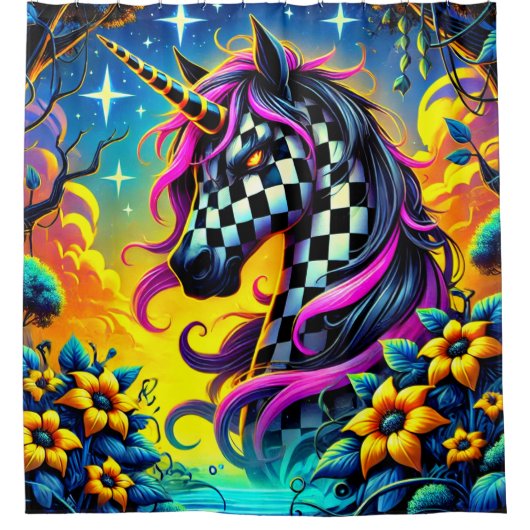 Rideaux De Douche Unicorn Art (Devant)