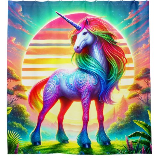 Rideaux De Douche Unicorn Art (Devant)