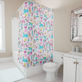 Rideaux De Douche Unicorn Doodle Motif (En situation)