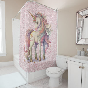 Rideaux De Douche Unicorn Magique Arc-en-ciel couleurs Parties scint