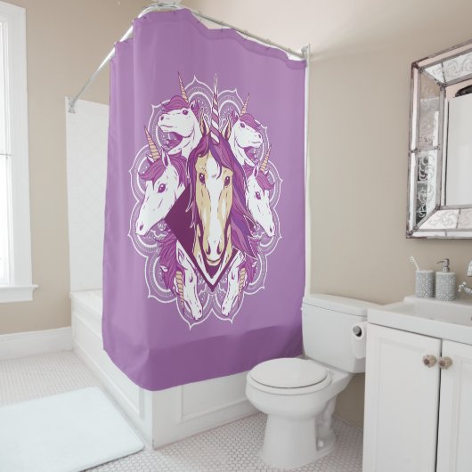 Rideaux De Douche Unicorn Mandala (En situation)
