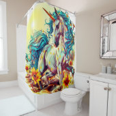 Rideaux De Douche Unicorne (En situation)