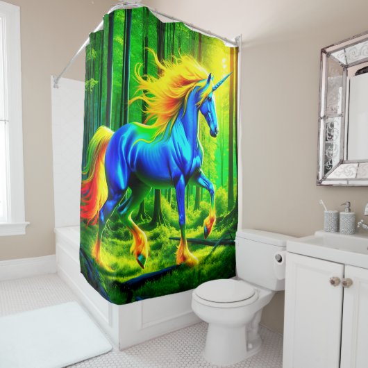 Rideaux De Douche Unicorne (En situation)