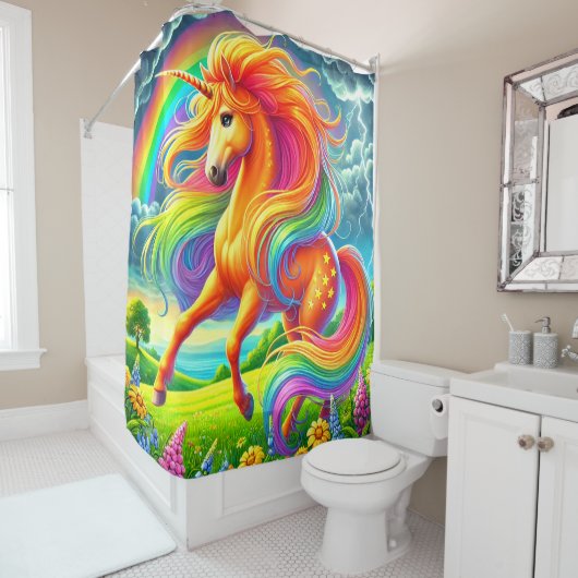 Rideaux De Douche Unicorne (En situation)