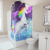 Rideaux De Douche Unicorne arc-en-ciel (En situation)