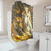 Rideaux De Douche Unicorne et Tiger (En situation)