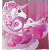 Rideaux De Douche Unicorne rose chaud (Devant)