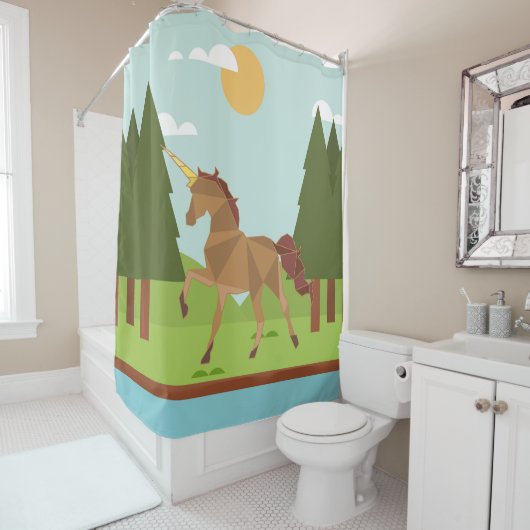 Rideaux De Douche Unicornes (En situation)