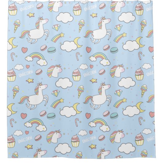 Rideaux De Douche Unicornes (Devant)