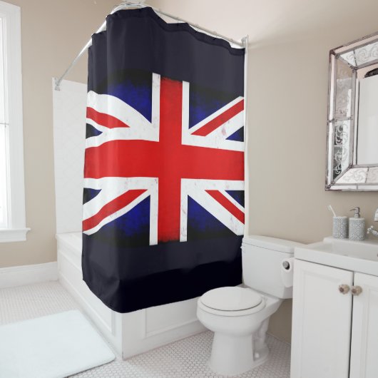 Rideaux De Douche Union Jack (En situation)