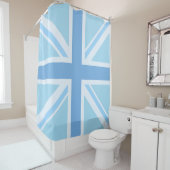Rideaux De Douche Union Jack/bleus de conception carré de drapeau (En situation)