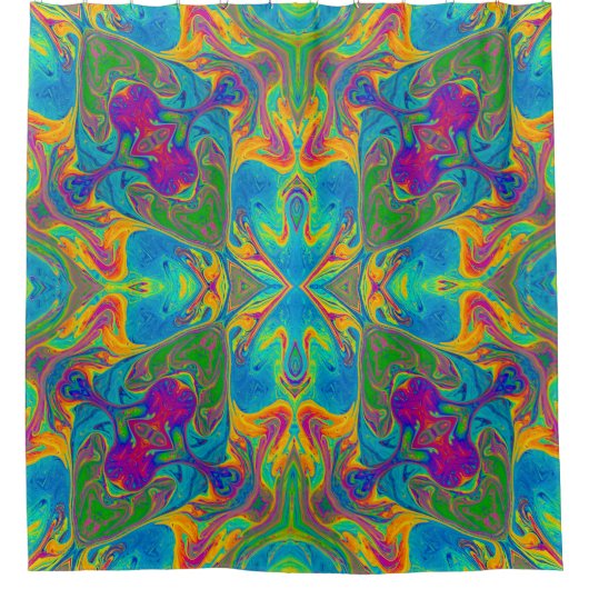 Rideaux De Douche Unique néon coloré Abstrait (Devant)