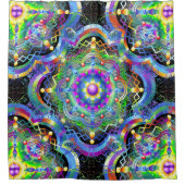 Rideaux De Douche Univers Mandala Couleurs Psychédéliques (Devant)
