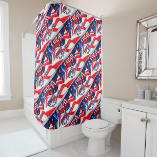 Rideaux De Douche USA Accueil du Brave Flag
