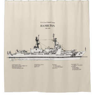 Rideaux De Douche USCG Cutter Hamilton whec-715 - SBD