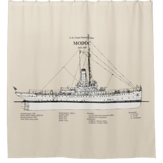 Rideaux De Douche USCG Cutter Modoc wpg-46 - SBD (Devant)