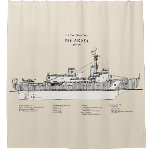 Rideaux De Douche USCG Cutter Polar Sea wagb-11 - SBD (Devant)