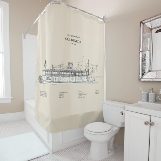 Rideaux De Douche USCG Lighthouse Tender Goldenrod - SBD (En situation)