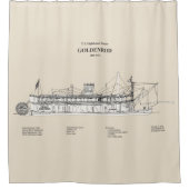 Rideaux De Douche USCG Lighthouse Tender Goldenrod - SBD (Devant)