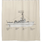 Rideaux De Douche USCGC Escanaba wpc-77 - SBD (Devant)