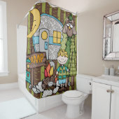 Rideaux De Douche Vacances campantes dehors blondes de pêche de (En situation)