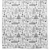 Rideaux De Douche Vacances dans le motif de l'Europe (Devant)