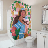 Rideaux De Douche Vacances d'été pour femme italienne (En situation)