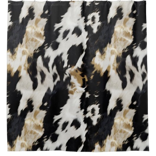 Rideaux De Douche Vache blanche noire (Devant)