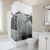 Rideaux De Douche Vache Highland #6 #mur #art (En situation)