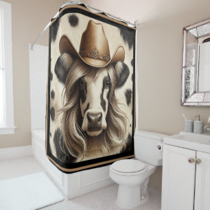Rideaux De Douche Vachère Blonde de Campagne Drôle