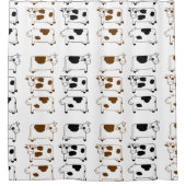 Rideaux De Douche Vaches laitières mignonnes (Devant)