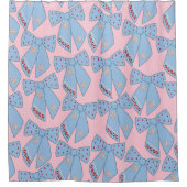 Rideaux De Douche Vaches Roses Et Bleues (Devant)