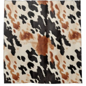 Rideaux De Douche Vachette animale à la crème Brown occidentale (Devant)