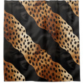 Rideaux De Douche Vachette blanche à crème Brown noire (Devant)