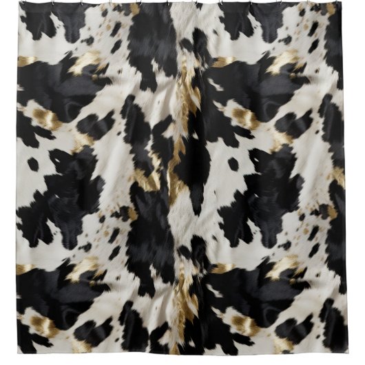 Rideaux De Douche Vachette blanche noire (Devant)