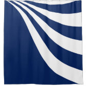 Rideaux De Douche Vague bleue et blanche (Devant)