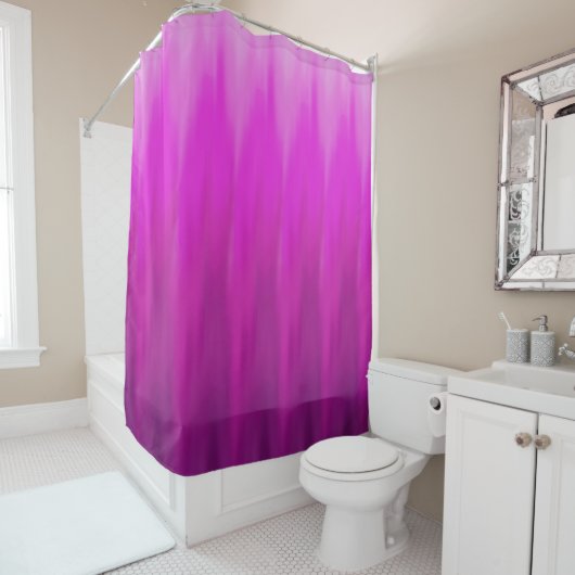 Rideaux De Douche Vague de Fuschia Ombre (En situation)