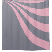 Rideaux De Douche Vague grise et rose (Devant)