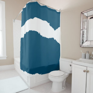 Rideaux De Douche Vague océan bleu déchiré