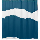 Rideaux De Douche Vague océan bleu déchiré (Devant)