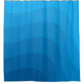 Rideaux De Douche Vagues Abstraites bleues modernes (Devant)