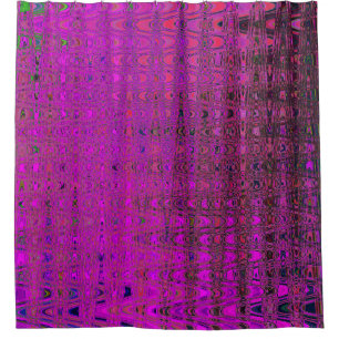 Rideaux De Douche Vagues Abstraites Magenta Retro Boomerang