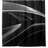 Rideaux De Douche Vagues dans Chrome abstrait noir & blanc photo (Devant)