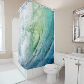 Rideaux De Douche Vagues de mer colorées (En situation)